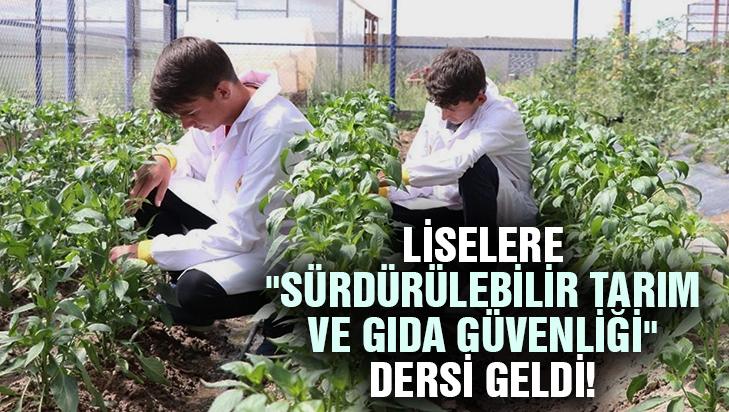 Liselere “Sürdürülebilir Tarım Ve Gıda Güvenliği” Dersi