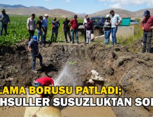 Sulamada Kullanılan Boru Patlayınca Tarlasını Sulayamayan Çiftçiler Tepki Gösterdi