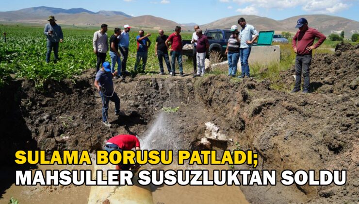 Sulamada Kullanılan Boru Patlayınca Tarlasını Sulayamayan Çiftçiler Tepki Gösterdi