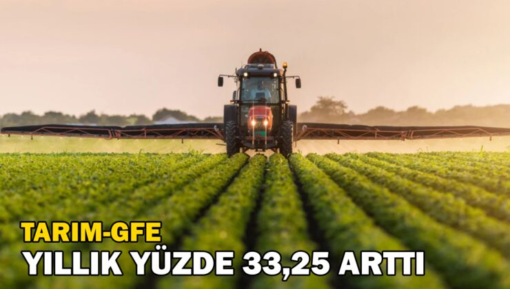 Tarım-Gfe Yıllık Yüzde 33,25 Arttı