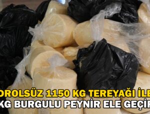 Bandrolsüz Bin150 Kilogram Tereyağı Ile 750 Kilogram Burgulu Peynir Ele Geçirildi