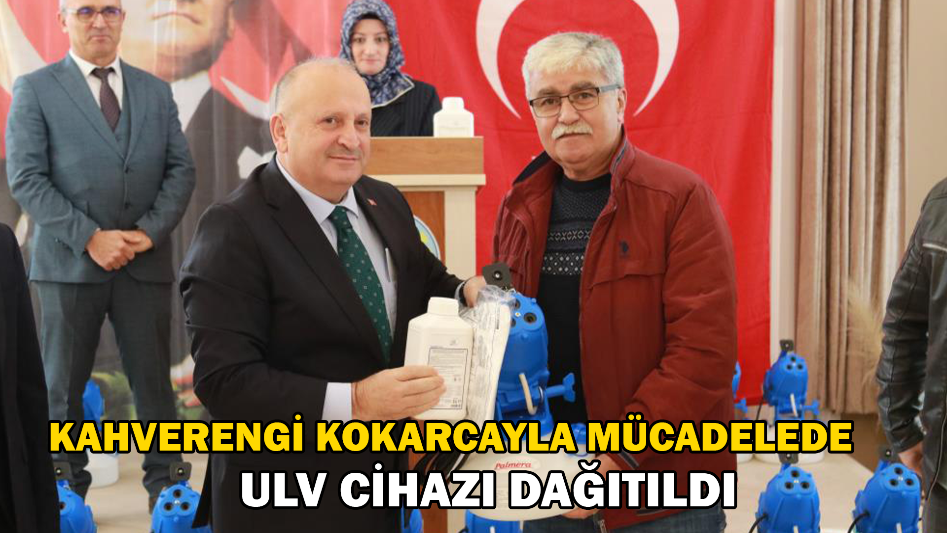 Ünye’de kahverengi kokarcayla mücadele için muhtarlara ULV cihazı dağıtıldı