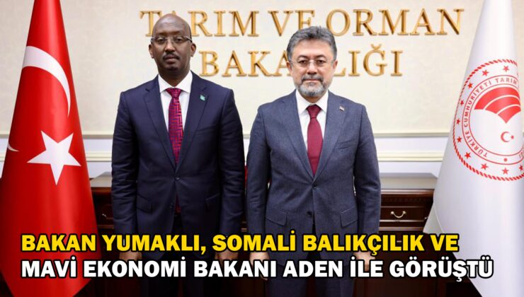 Bakan Yumaklı, Somali Balıkçılık Ve Mavi Ekonomi Bakanı Aden Ile Görüştü