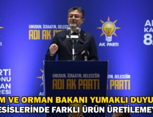 Bakan Yumaklı Duyurdu: Bal Tesislerinde Farklı Ürün Üretilemeyecek