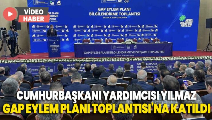 Cumhurbaşkanı Yardımcısı Yılmaz Gap Eylem Planı Toplantısı’Na Katıldı