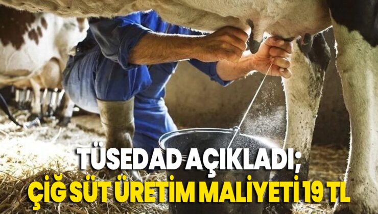 TÜSEDAD açıkladı; Çiğ süt üretim maliyeti 19 TL